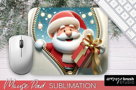 Download 3d Santa Christmas Mouse Pad Sublimation - Christmas mouse pad Collection