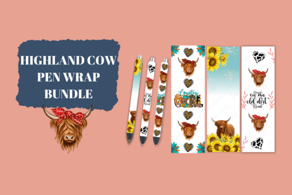 Download Highland Cow Pen Wrap Bundle - Pen Collection