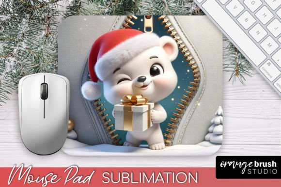 Download Bear Christmas Mouse Pad Sublimation - Christmas mouse pad Collection
