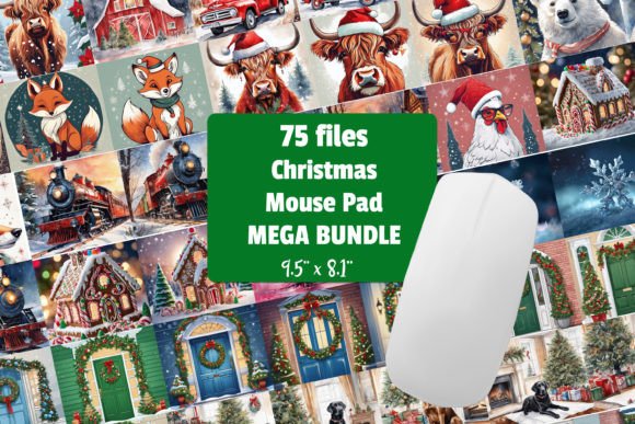 Download Christmas Mouse Pad Sublimation Bundle - Christmas mouse pad Collection