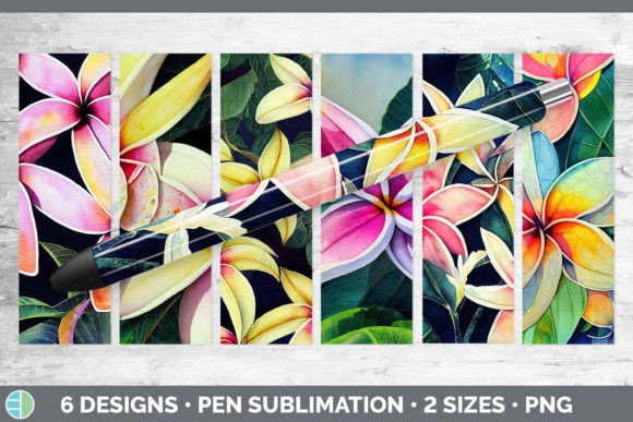 Download Plumerias Pen Wraps | Epoxy Sublimation - Pen Collection