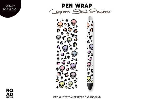 Download Rainbow Skull Leopard Pen Wrap - Pen Collection