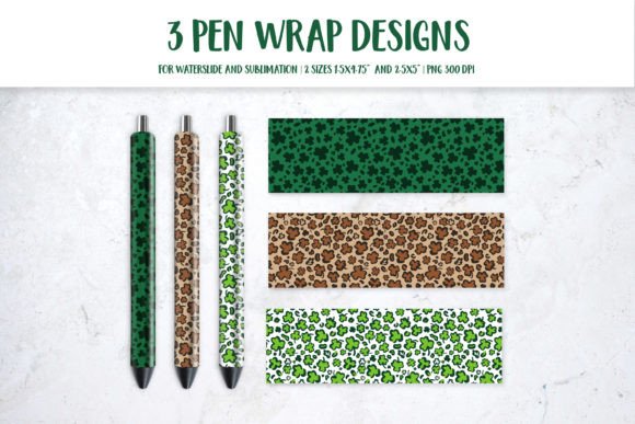 Download St. Patricks Day Leopard Pen Wrap - Pen Collection