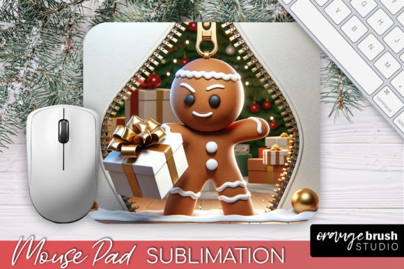 Download Gingerbread Man 3d Christmas Mouse Pad - Christmas mouse pad Collection