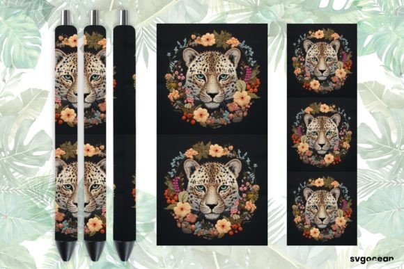 Download Embroidery Leopard Pen Wraps Sublimation - Pen Collection