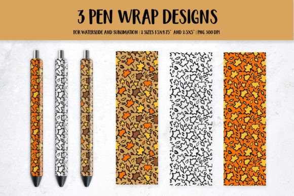 Download Fall Maple Leaves Leopard Pen Wrap - Pen Collection