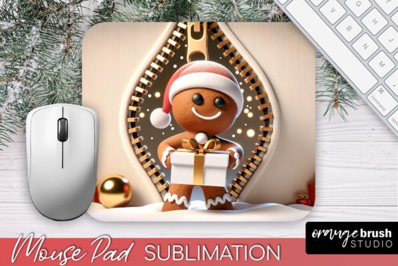 Download 3d Christmas Mouse Pad Gingerbread Man - Christmas mouse pad Collection