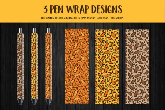 Download Fall Leopard Pen Wrap. Oak Leaves Pen - Pen Collection