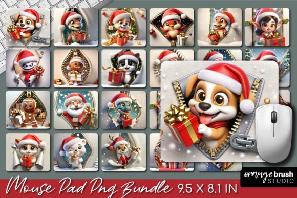 Download Smashed Wall Christmas Mouse Pad Bundle - Christmas mouse pad Collection