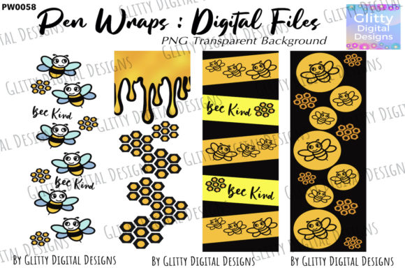 Download Bee Kind Pen Wraps 4 PNG Transparent - Pen Collection