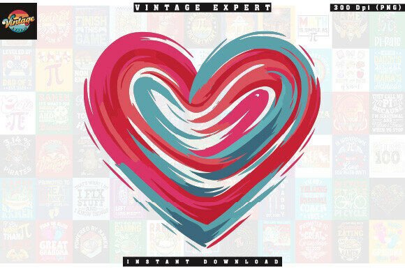 Download Valentine Brush Stroke Heart Clipart PNG - Heart clipart Collection